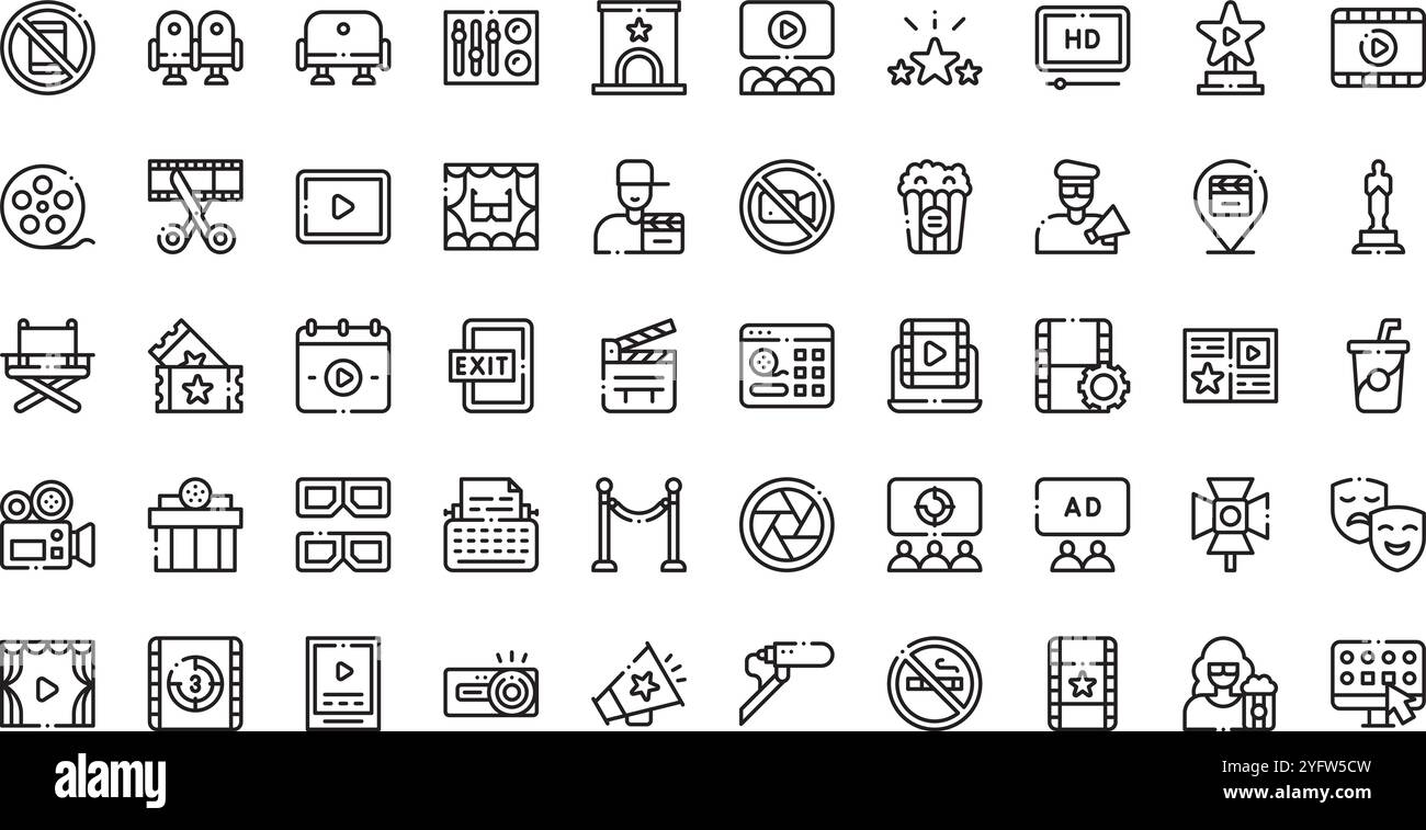 Collection d'icônes vectorielles de haute qualité avec contour modifiable. Idéal pour les projets professionnels et créatifs. Illustration de Vecteur