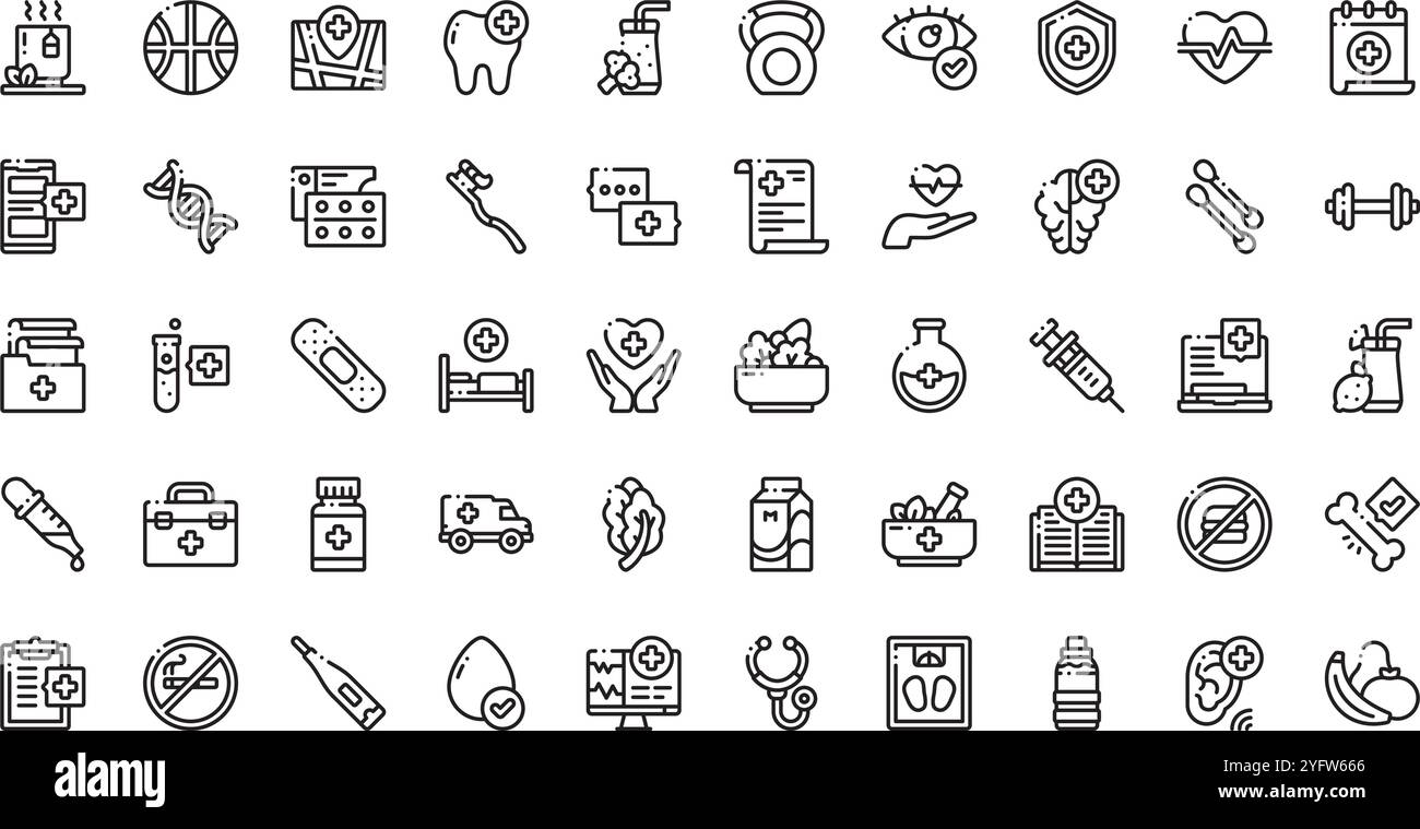 Collection d'icônes vectorielles de haute qualité avec contour modifiable. Idéal pour les projets professionnels et créatifs. Illustration de Vecteur