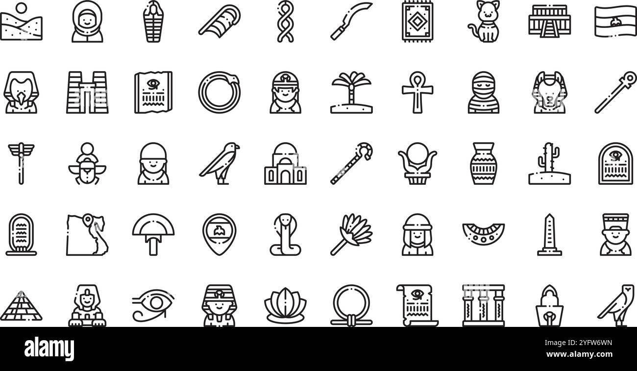 Collection d'icônes vectorielles de haute qualité avec contour modifiable. Idéal pour les projets professionnels et créatifs. Illustration de Vecteur