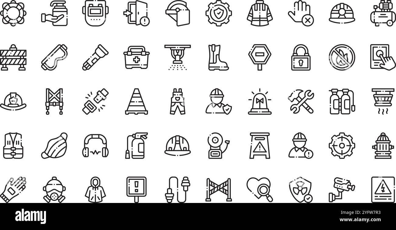 Collection d'icônes vectorielles de haute qualité avec contour modifiable. Idéal pour les projets professionnels et créatifs. Illustration de Vecteur