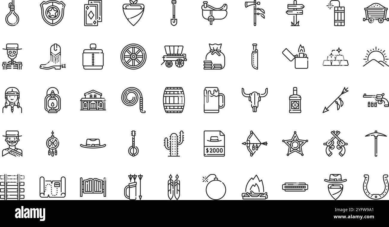 Collection d'icônes vectorielles de haute qualité avec contour modifiable. Idéal pour les projets professionnels et créatifs. Illustration de Vecteur