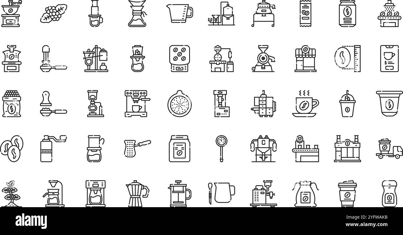 Collection d'icônes vectorielles de haute qualité avec contour modifiable. Idéal pour les projets professionnels et créatifs. Illustration de Vecteur