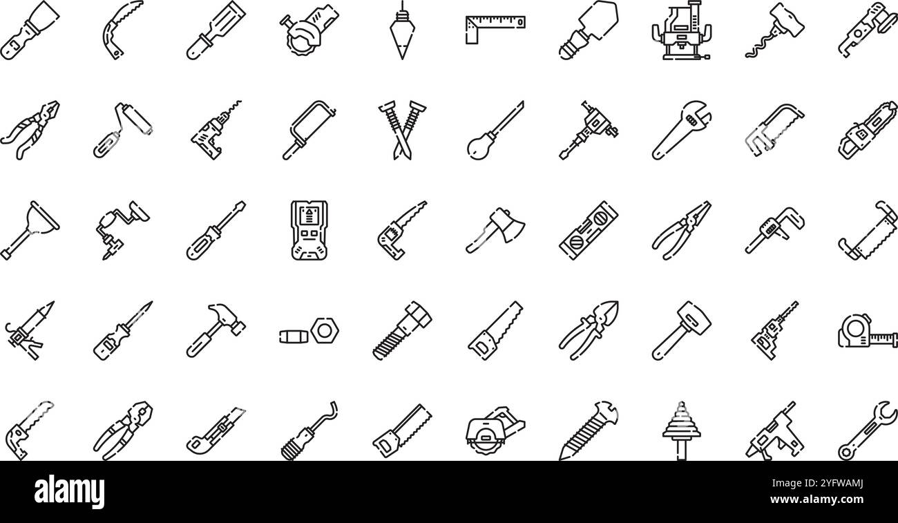 Collection d'icônes vectorielles de haute qualité avec contour modifiable. Idéal pour les projets professionnels et créatifs. Illustration de Vecteur