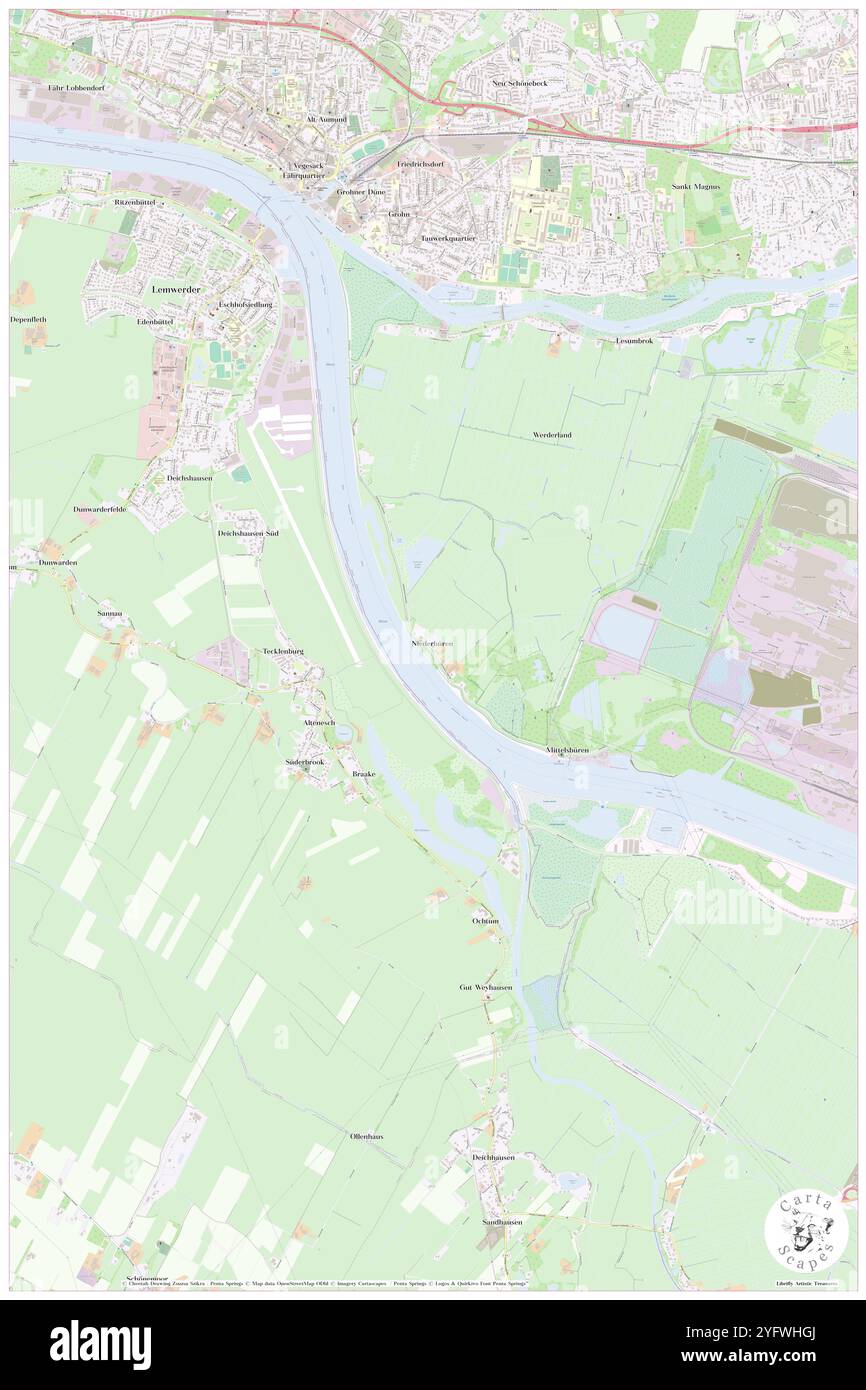 Niederbueren, DE, Allemagne, Brême, N 53 8' 9'', N 8 38' 19'', carte, Carthascapes carte publiée en 2024. Explorez Cartascapes, une carte qui révèle la diversité des paysages, des cultures et des écosystèmes de la Terre. Voyage à travers le temps et l'espace, découvrir l'interconnexion du passé, du présent et de l'avenir de notre planète. Banque D'Images