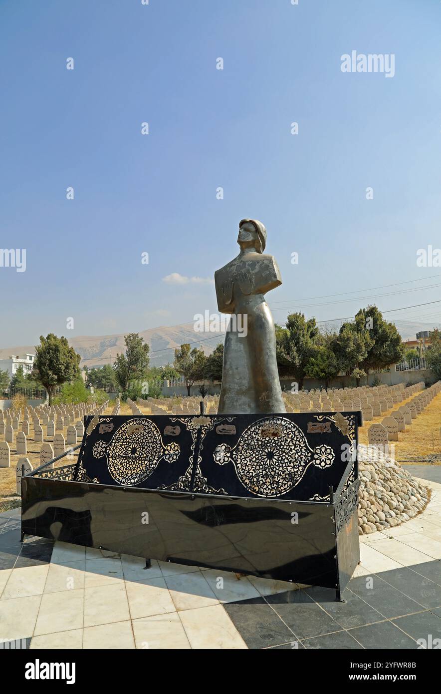 Cimetière à Halabja au Kurdistan irakien Banque D'Images