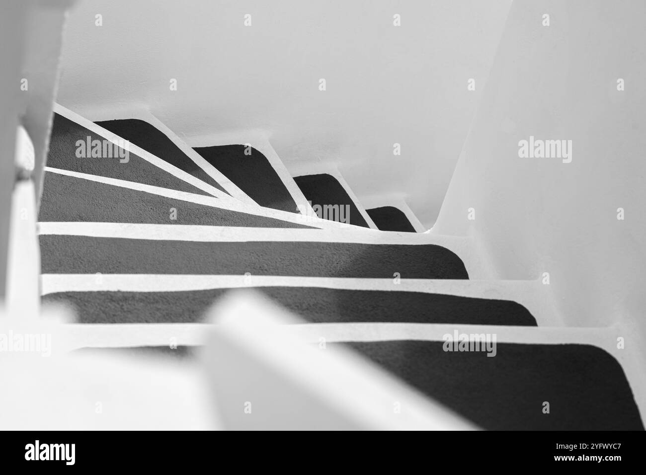 Santorin Steps. Escaliers traditionnels sinueux à Santorin, Grèce Banque D'Images