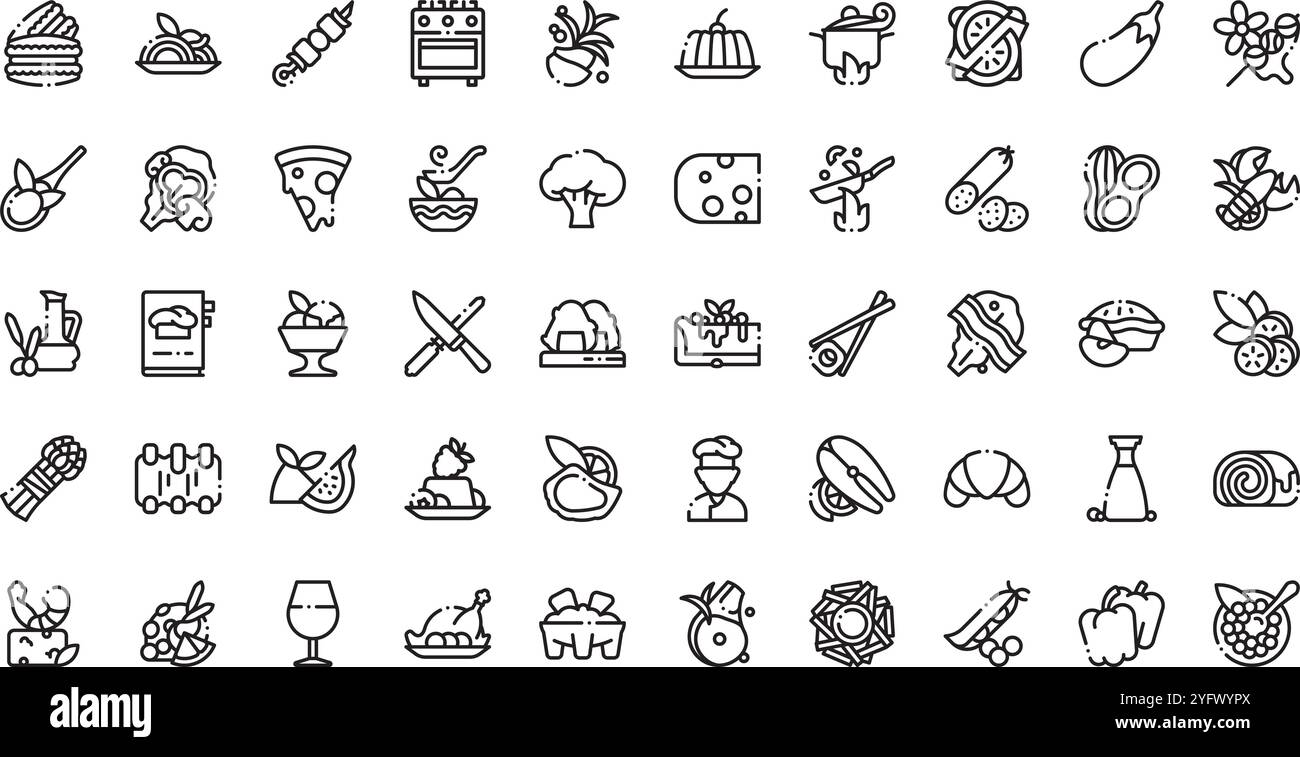 Collection d'icônes vectorielles de haute qualité avec contour modifiable. Idéal pour les projets professionnels et créatifs. Illustration de Vecteur