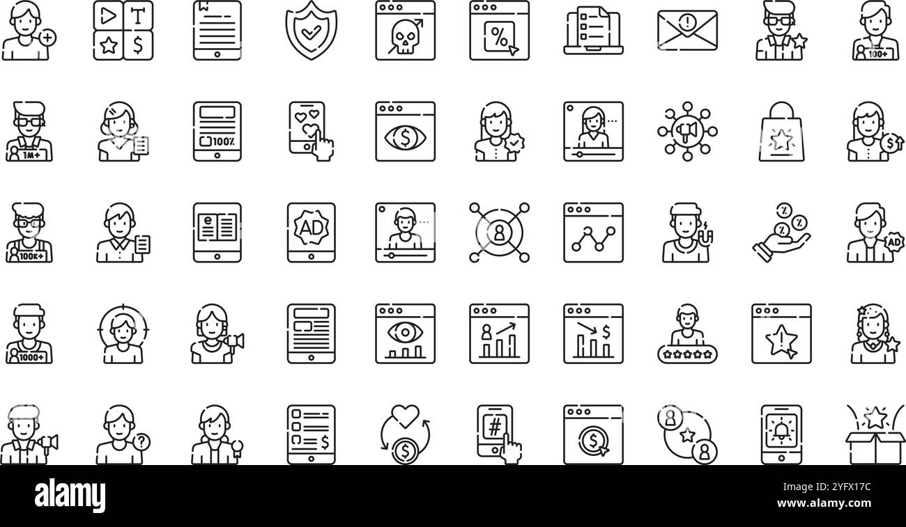 Collection d'icônes vectorielles de haute qualité avec contour modifiable. Idéal pour les projets professionnels et créatifs. Illustration de Vecteur