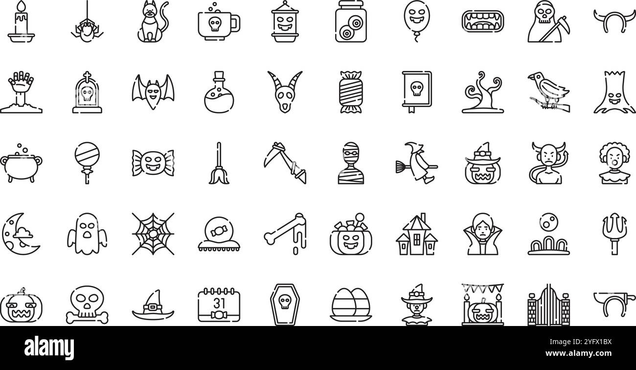 Collection d'icônes vectorielles de haute qualité avec contour modifiable. Idéal pour les projets professionnels et créatifs. Illustration de Vecteur