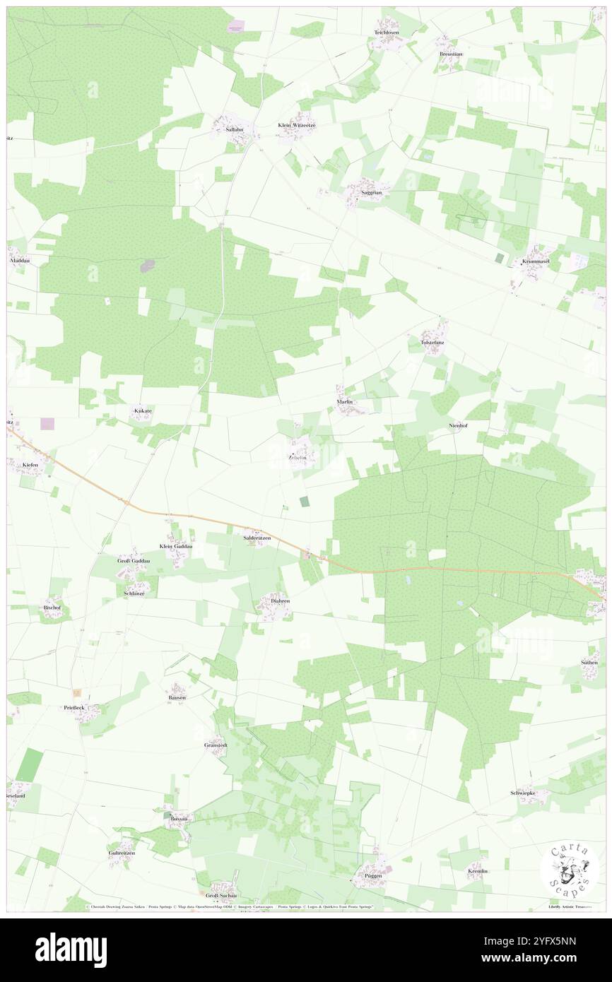 Zebelin, DE, Allemagne, basse-Saxe, N 52 59' 32'', N 11 0' 37'', carte, Carthascapes carte publiée en 2024. Explorez Cartascapes, une carte qui révèle la diversité des paysages, des cultures et des écosystèmes de la Terre. Voyage à travers le temps et l'espace, découvrir l'interconnexion du passé, du présent et de l'avenir de notre planète. Banque D'Images