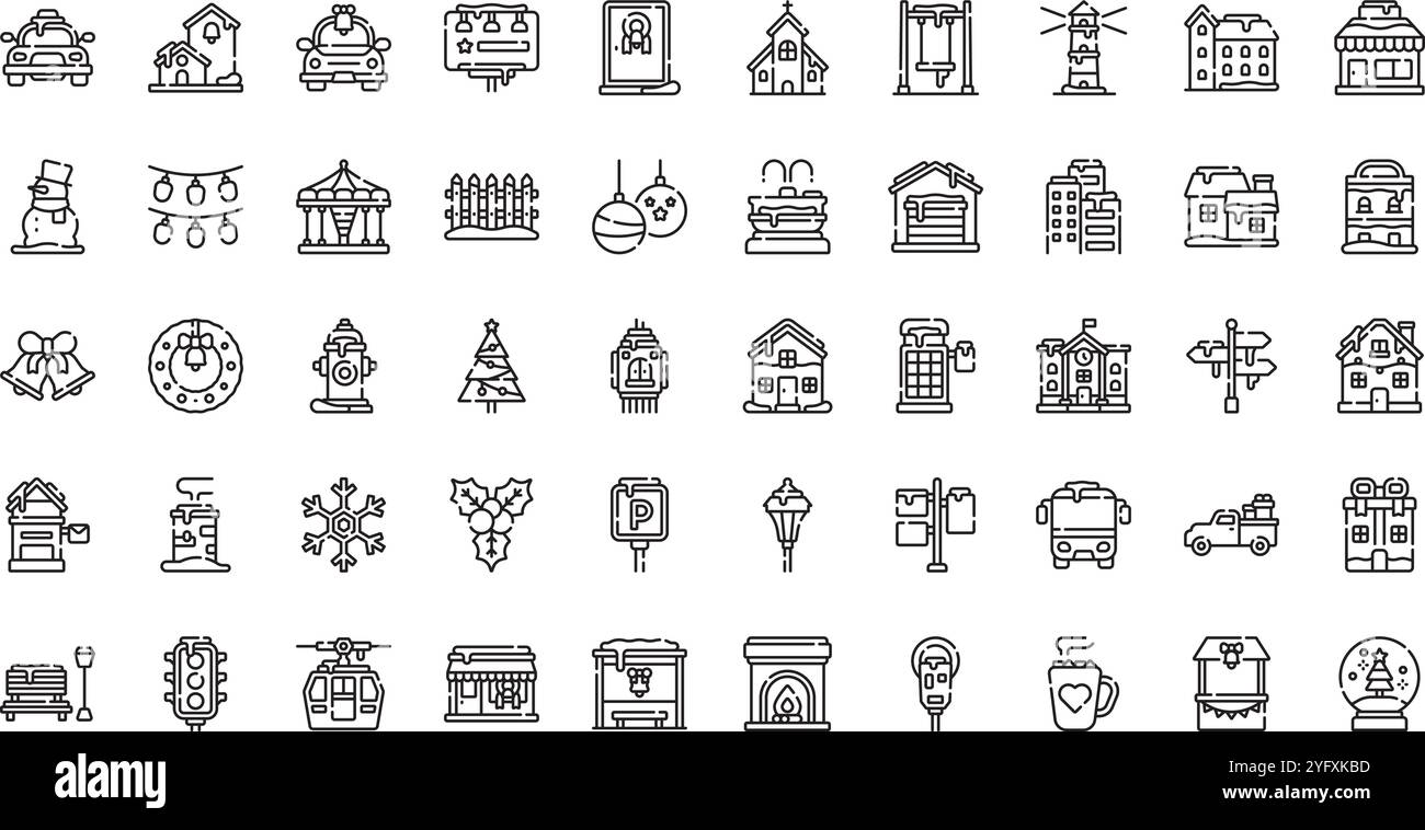 Collection d'icônes vectorielles de haute qualité avec contour modifiable. Idéal pour les projets professionnels et créatifs. Illustration de Vecteur