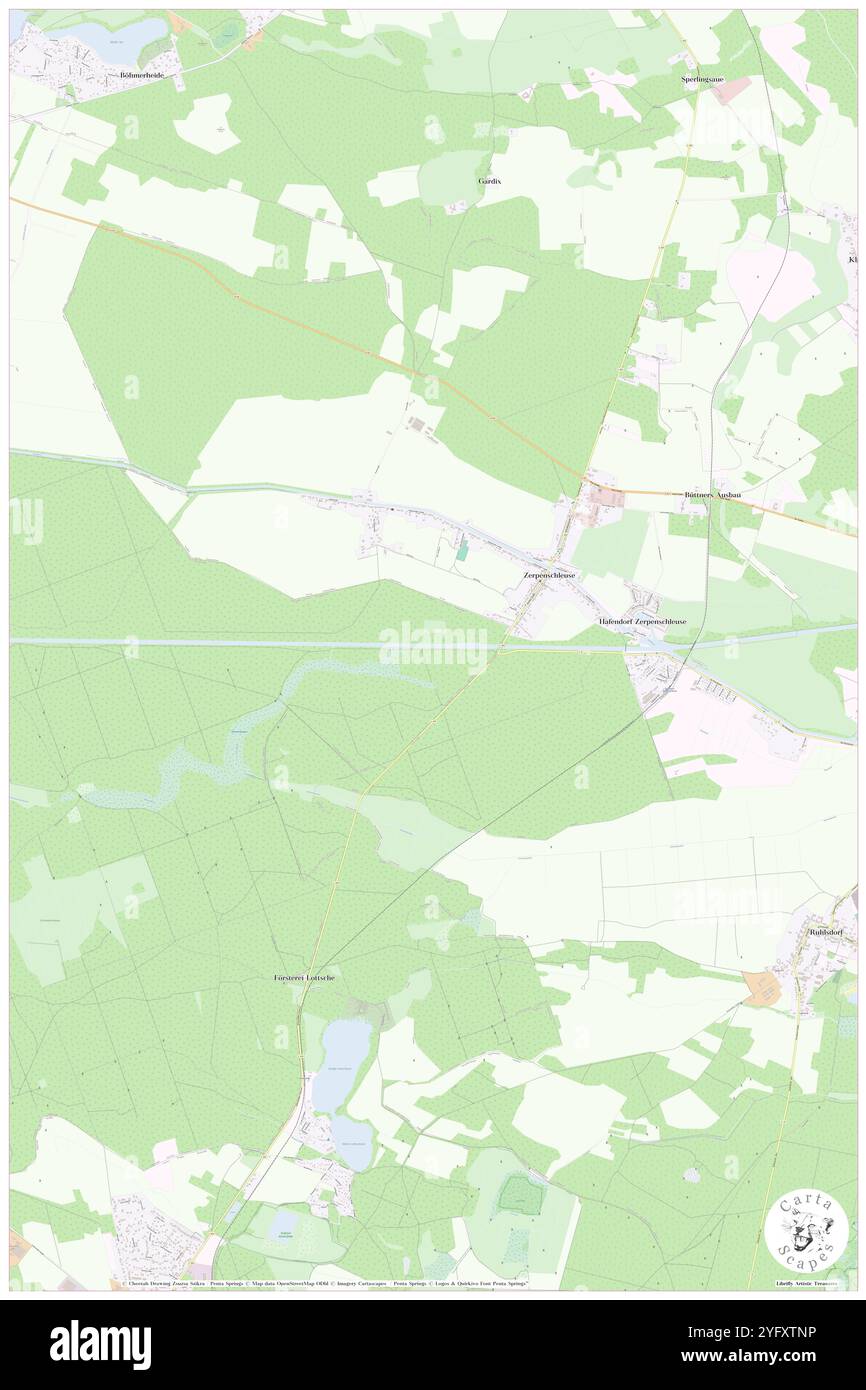 Zerpenschleuse, DE, Allemagne, Brandebourg, N 52 51' 7'', N 13 31' 40'', carte, Carthascapes carte publiée en 2024. Explorez Cartascapes, une carte qui révèle la diversité des paysages, des cultures et des écosystèmes de la Terre. Voyage à travers le temps et l'espace, découvrir l'interconnexion du passé, du présent et de l'avenir de notre planète. Banque D'Images