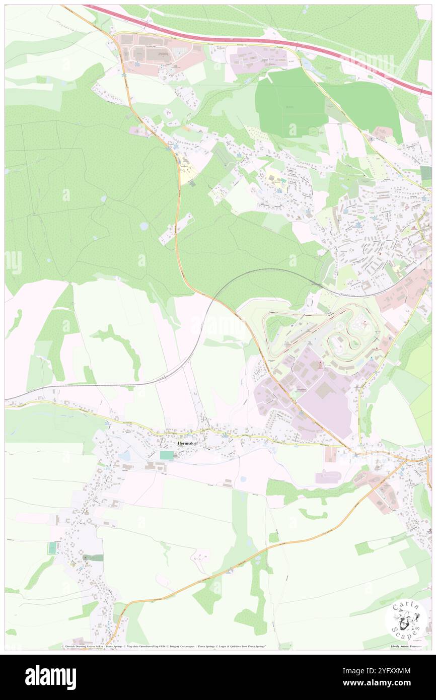 Hermsdorf, DE, Allemagne, Brandebourg, N 51 24' 14'', N 13 53' 44'', carte, Carthascapes carte publiée en 2024. Explorez Cartascapes, une carte qui révèle la diversité des paysages, des cultures et des écosystèmes de la Terre. Voyage à travers le temps et l'espace, découvrir l'interconnexion du passé, du présent et de l'avenir de notre planète. Banque D'Images