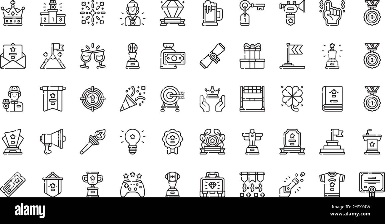 Collection d'icônes vectorielles de haute qualité avec contour modifiable. Idéal pour les projets professionnels et créatifs. Illustration de Vecteur