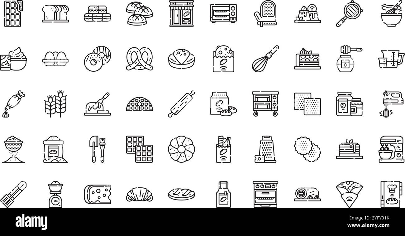 Collection d'icônes vectorielles de haute qualité avec contour modifiable. Idéal pour les projets professionnels et créatifs. Illustration de Vecteur