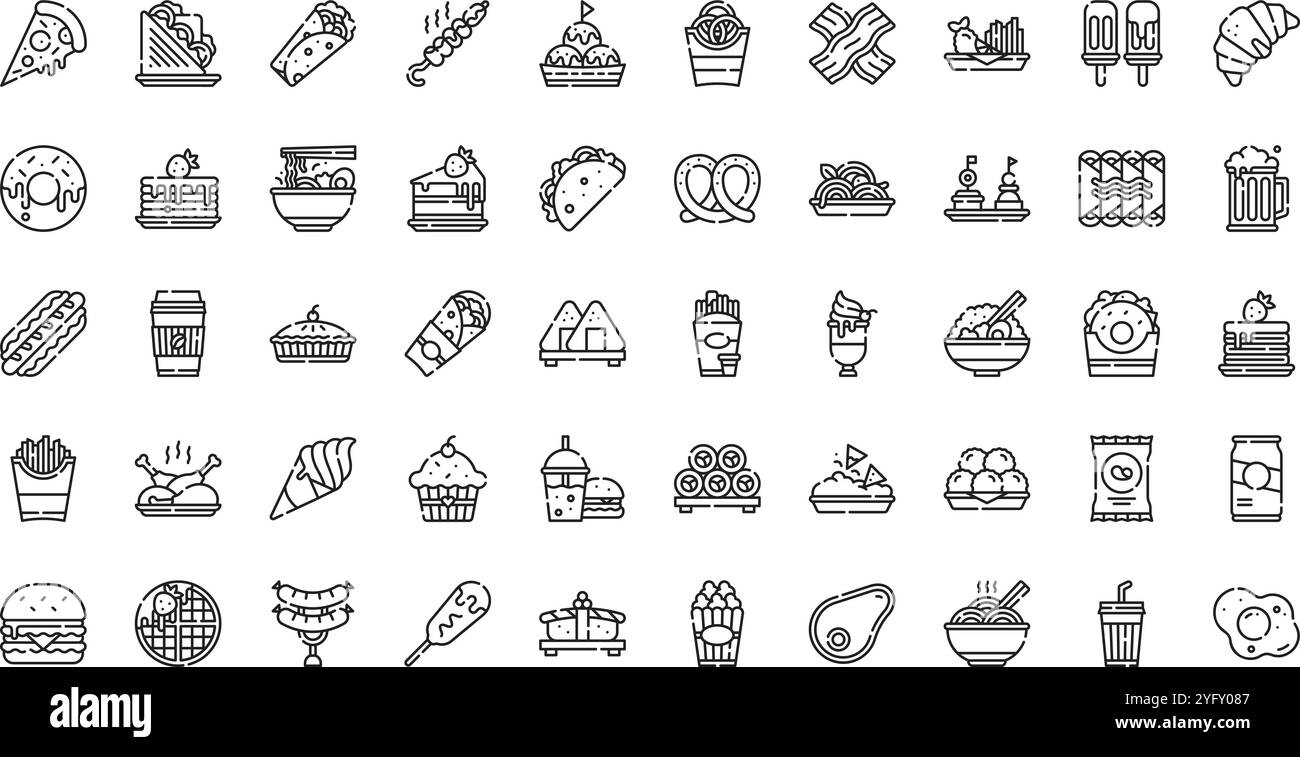 Collection d'icônes vectorielles de haute qualité avec contour modifiable. Idéal pour les projets professionnels et créatifs. Illustration de Vecteur