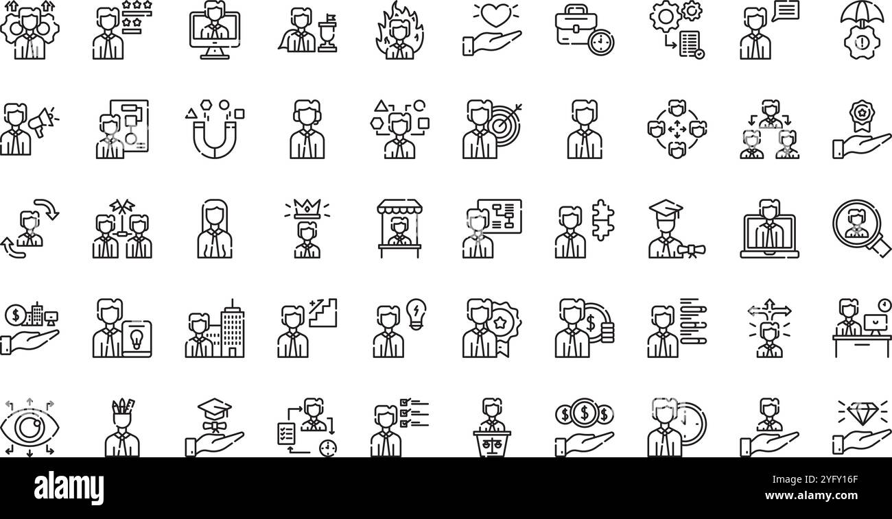 Collection d'icônes vectorielles de haute qualité avec contour modifiable. Idéal pour les projets professionnels et créatifs. Illustration de Vecteur