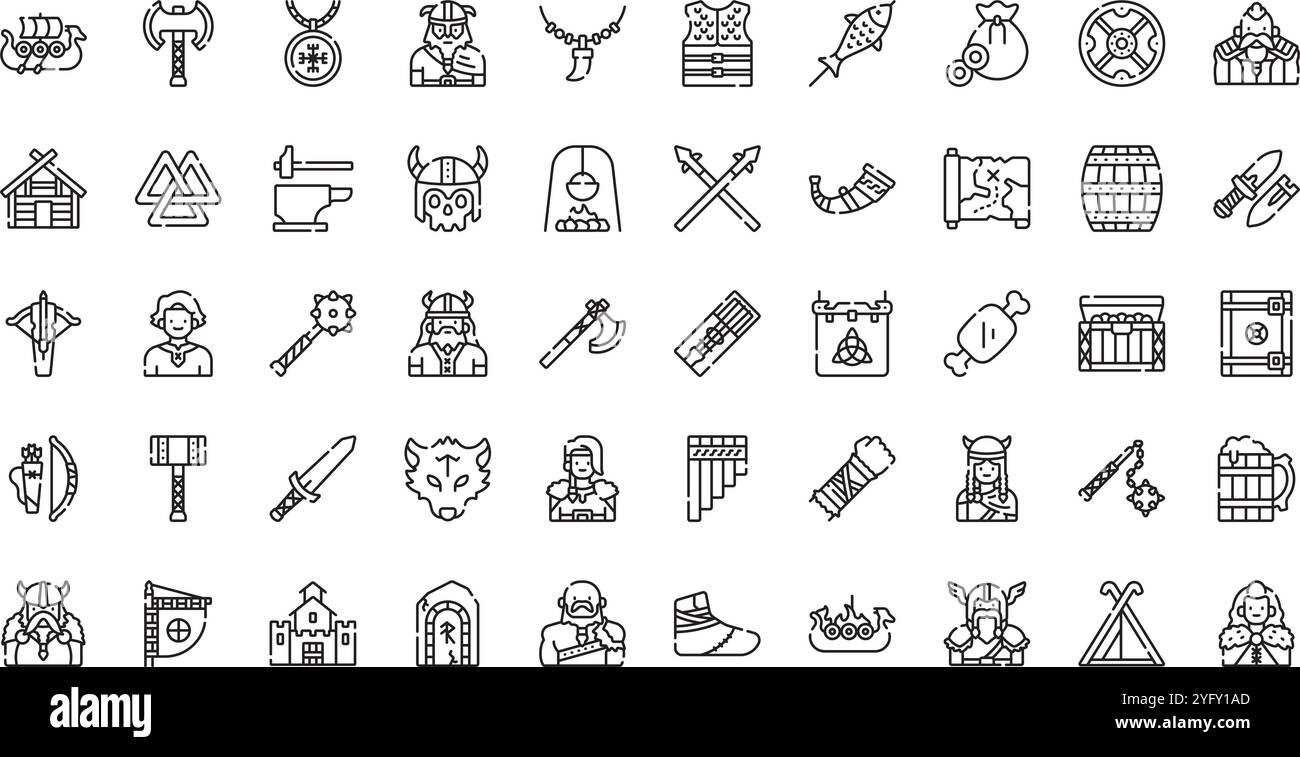 Collection d'icônes vectorielles de haute qualité avec contour modifiable. Idéal pour les projets professionnels et créatifs. Illustration de Vecteur