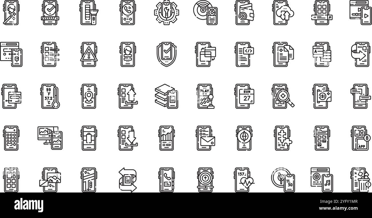 Collection d'icônes vectorielles de haute qualité avec contour modifiable. Idéal pour les projets professionnels et créatifs. Illustration de Vecteur