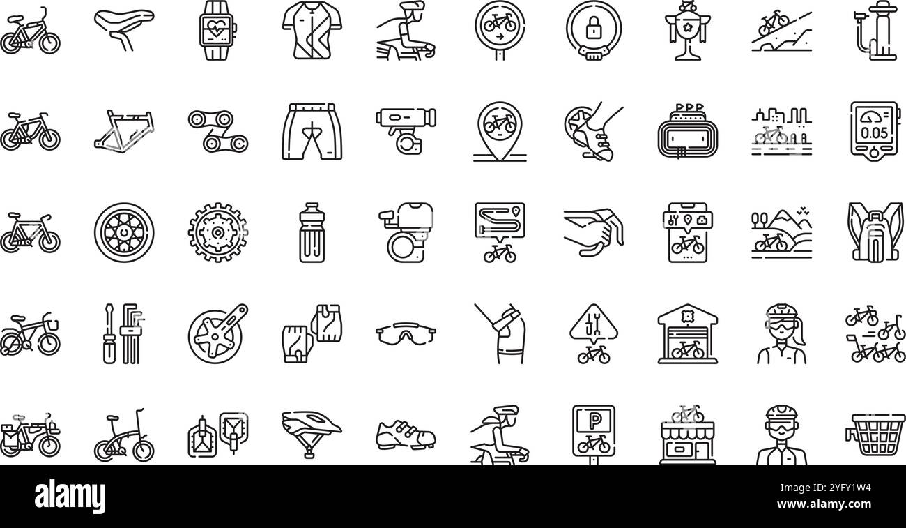 Collection d'icônes vectorielles de haute qualité avec contour modifiable. Idéal pour les projets professionnels et créatifs. Illustration de Vecteur