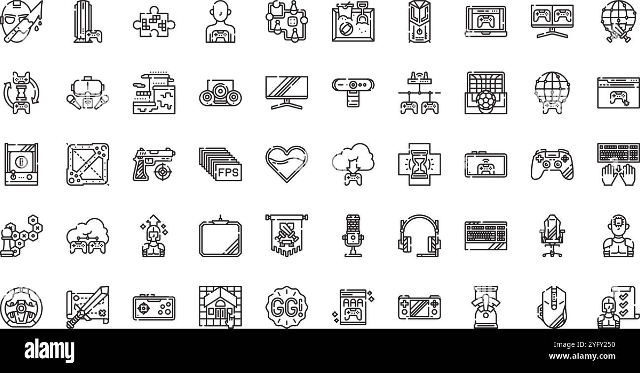 Collection d'icônes vectorielles de haute qualité avec contour modifiable. Idéal pour les projets professionnels et créatifs. Illustration de Vecteur