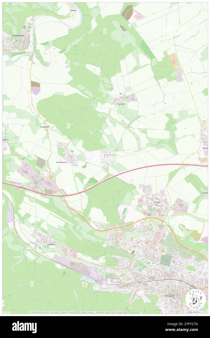 Madelungen, DE, Allemagne, Thuringe, N 51 1' 1'', N 10 17' 16'', carte, Carthascapes carte publiée en 2024. Explorez Cartascapes, une carte qui révèle la diversité des paysages, des cultures et des écosystèmes de la Terre. Voyage à travers le temps et l'espace, découvrir l'interconnexion du passé, du présent et de l'avenir de notre planète. Banque D'Images