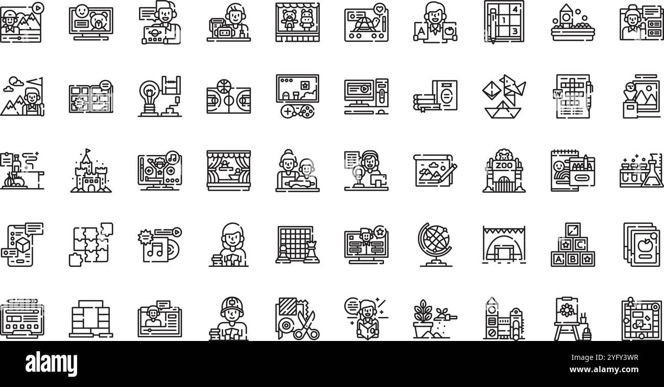 Collection d'icônes vectorielles de haute qualité avec contour modifiable. Idéal pour les projets professionnels et créatifs. Illustration de Vecteur