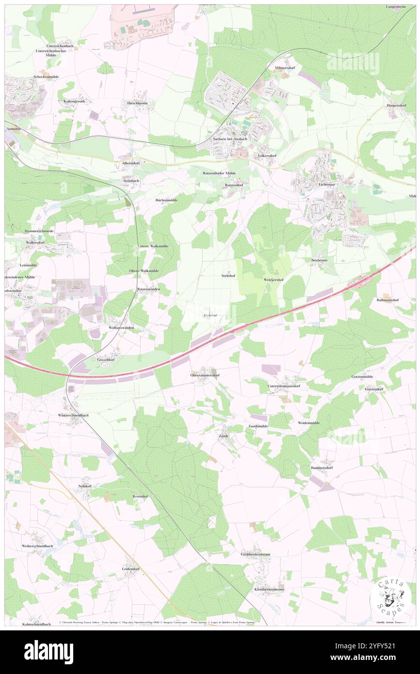 Steinhof, Regierungsbezirk Mittelfranken, DE, Allemagne, Bavière, n 49 15' 34'', N 10 39' 18'', carte, Carthascapes carte publiée en 2024. Explorez Cartascapes, une carte qui révèle la diversité des paysages, des cultures et des écosystèmes de la Terre. Voyage à travers le temps et l'espace, découvrir l'interconnexion du passé, du présent et de l'avenir de notre planète. Banque D'Images