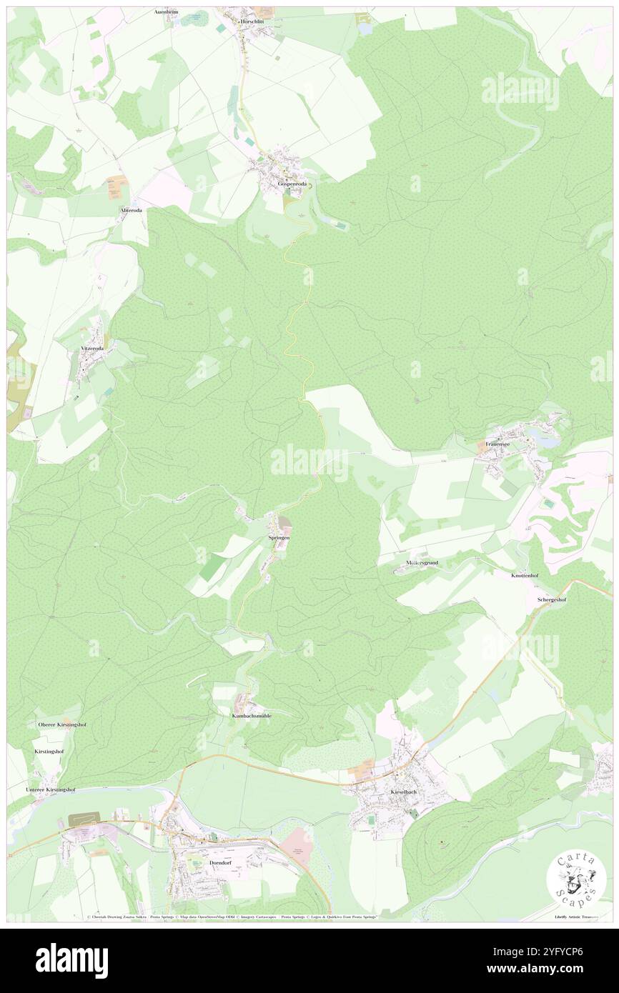 Frauensee, DE, Allemagne, Thuringe, N 50 52' 40'', N 10 8' 30'', carte, Carthascapes carte publiée en 2024. Explorez Cartascapes, une carte qui révèle la diversité des paysages, des cultures et des écosystèmes de la Terre. Voyage à travers le temps et l'espace, découvrir l'interconnexion du passé, du présent et de l'avenir de notre planète. Banque D'Images