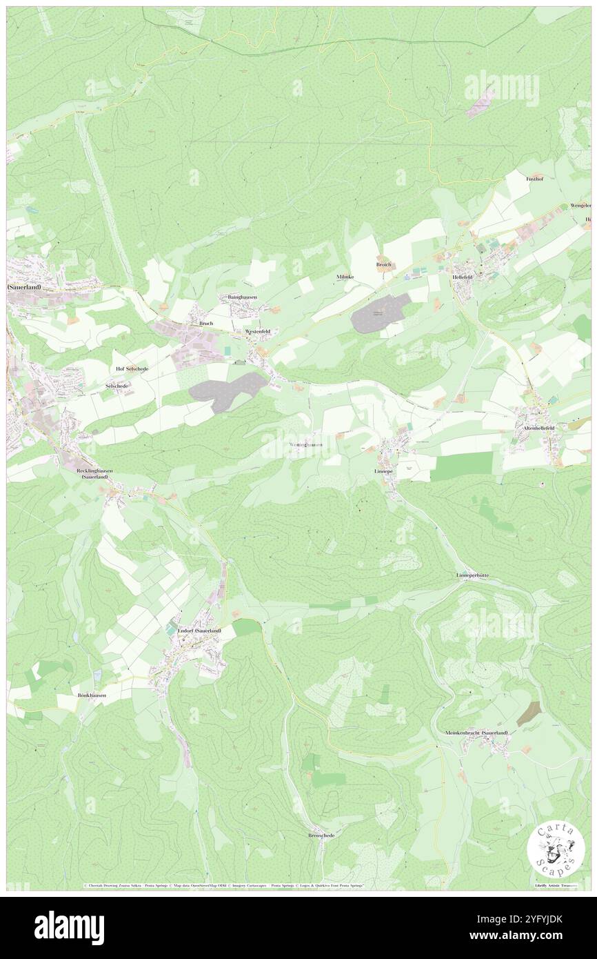 Weninghausen, Regierungsbezirk Arnsberg, DE, Allemagne, Rhénanie-du-Nord-Westphalie, n 51 18' 44'', N 8 3' 25'', carte, Carthascapes carte publiée en 2024. Explorez Cartascapes, une carte qui révèle la diversité des paysages, des cultures et des écosystèmes de la Terre. Voyage à travers le temps et l'espace, découvrir l'interconnexion du passé, du présent et de l'avenir de notre planète. Banque D'Images