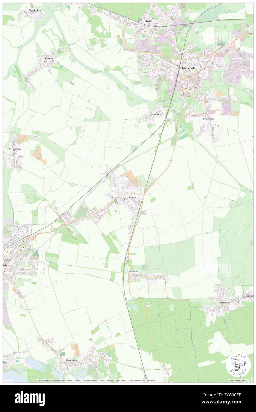 Proesen, DE, Allemagne, Brandebourg, N 51 26' 6'', N 13 29' 18'', carte, Carthascapes carte publiée en 2024. Explorez Cartascapes, une carte qui révèle la diversité des paysages, des cultures et des écosystèmes de la Terre. Voyage à travers le temps et l'espace, découvrir l'interconnexion du passé, du présent et de l'avenir de notre planète. Banque D'Images