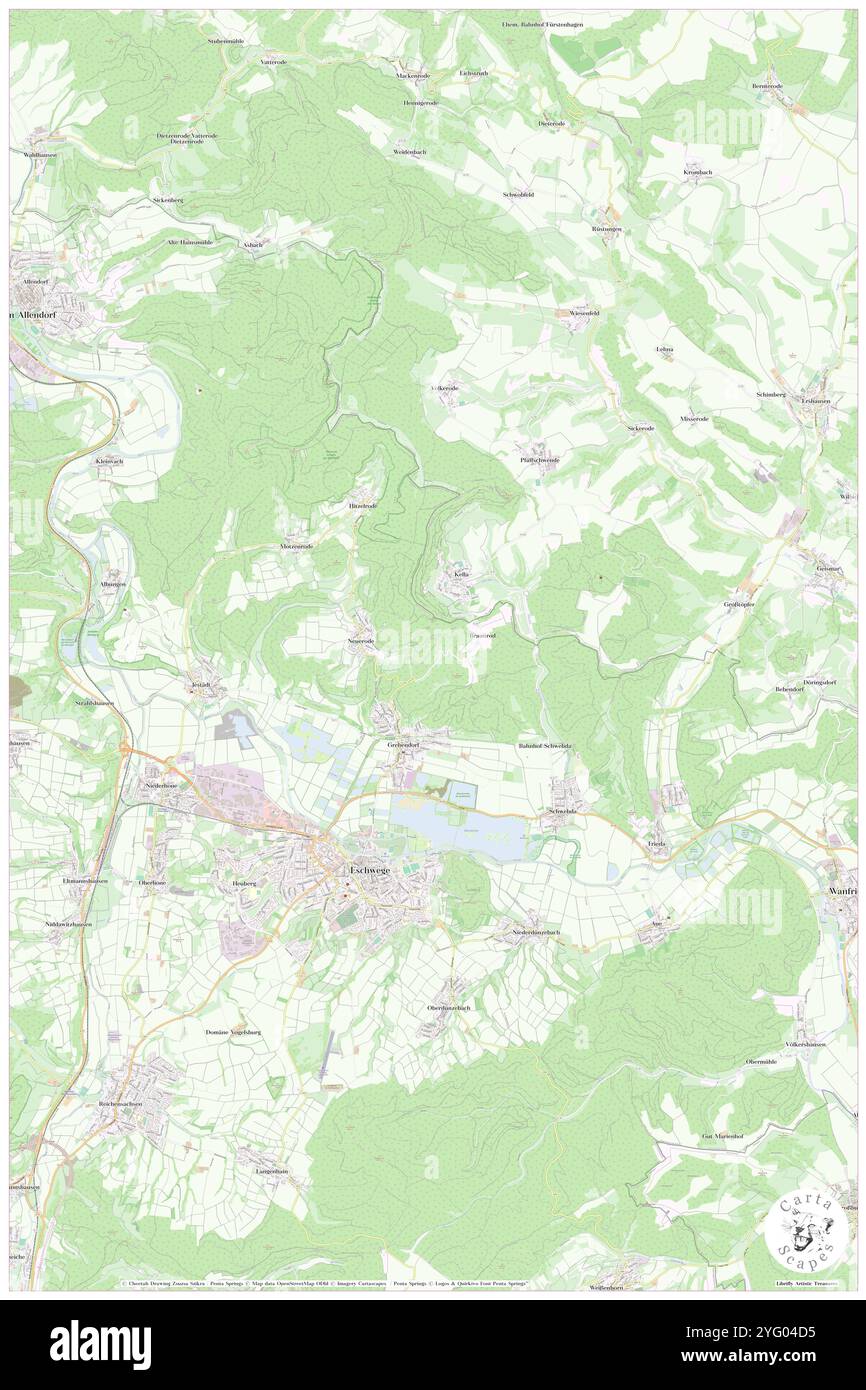 Meinhard, Regierungsbezirk Kassel, DE, Allemagne, Hesse, n 51 12' 45'', N 10 4' 28'', carte, Carthascapes carte publiée en 2024. Explorez Cartascapes, une carte qui révèle la diversité des paysages, des cultures et des écosystèmes de la Terre. Voyage à travers le temps et l'espace, découvrir l'interconnexion du passé, du présent et de l'avenir de notre planète. Banque D'Images