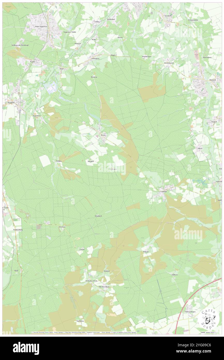 Undeloh, DE, Allemagne, basse-Saxe, N 53 11' 49'', N 9 58' 32'', carte, Carthascapes carte publiée en 2024. Explorez Cartascapes, une carte qui révèle la diversité des paysages, des cultures et des écosystèmes de la Terre. Voyage à travers le temps et l'espace, découvrir l'interconnexion du passé, du présent et de l'avenir de notre planète. Banque D'Images