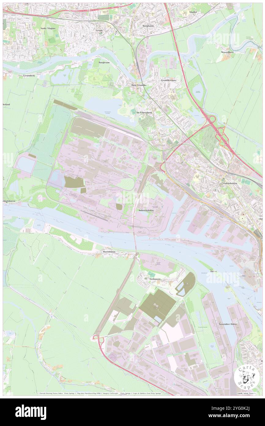 Industriehaefen, DE, Allemagne, Brême, N 53 7' 18'', N 8 43' 57'', carte, Carthascapes carte publiée en 2024. Explorez Cartascapes, une carte qui révèle la diversité des paysages, des cultures et des écosystèmes de la Terre. Voyage à travers le temps et l'espace, découvrir l'interconnexion du passé, du présent et de l'avenir de notre planète. Banque D'Images