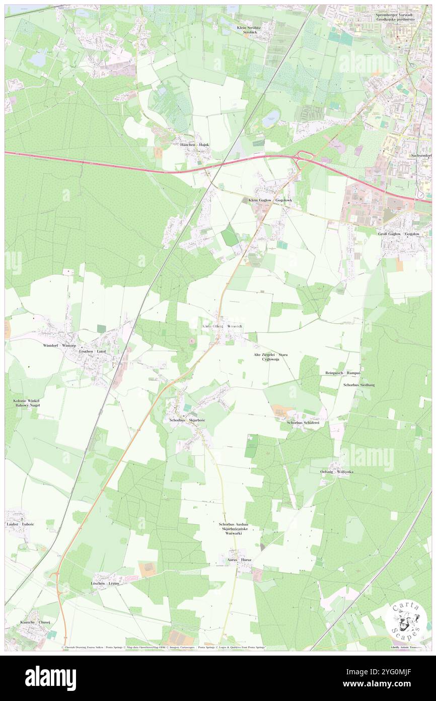 Klein Ossnig, DE, Allemagne, Brandebourg, N 51 41' 59'', N 14 16' 45'', carte, Carthascapes carte publiée en 2024. Explorez Cartascapes, une carte qui révèle la diversité des paysages, des cultures et des écosystèmes de la Terre. Voyage à travers le temps et l'espace, découvrir l'interconnexion du passé, du présent et de l'avenir de notre planète. Banque D'Images