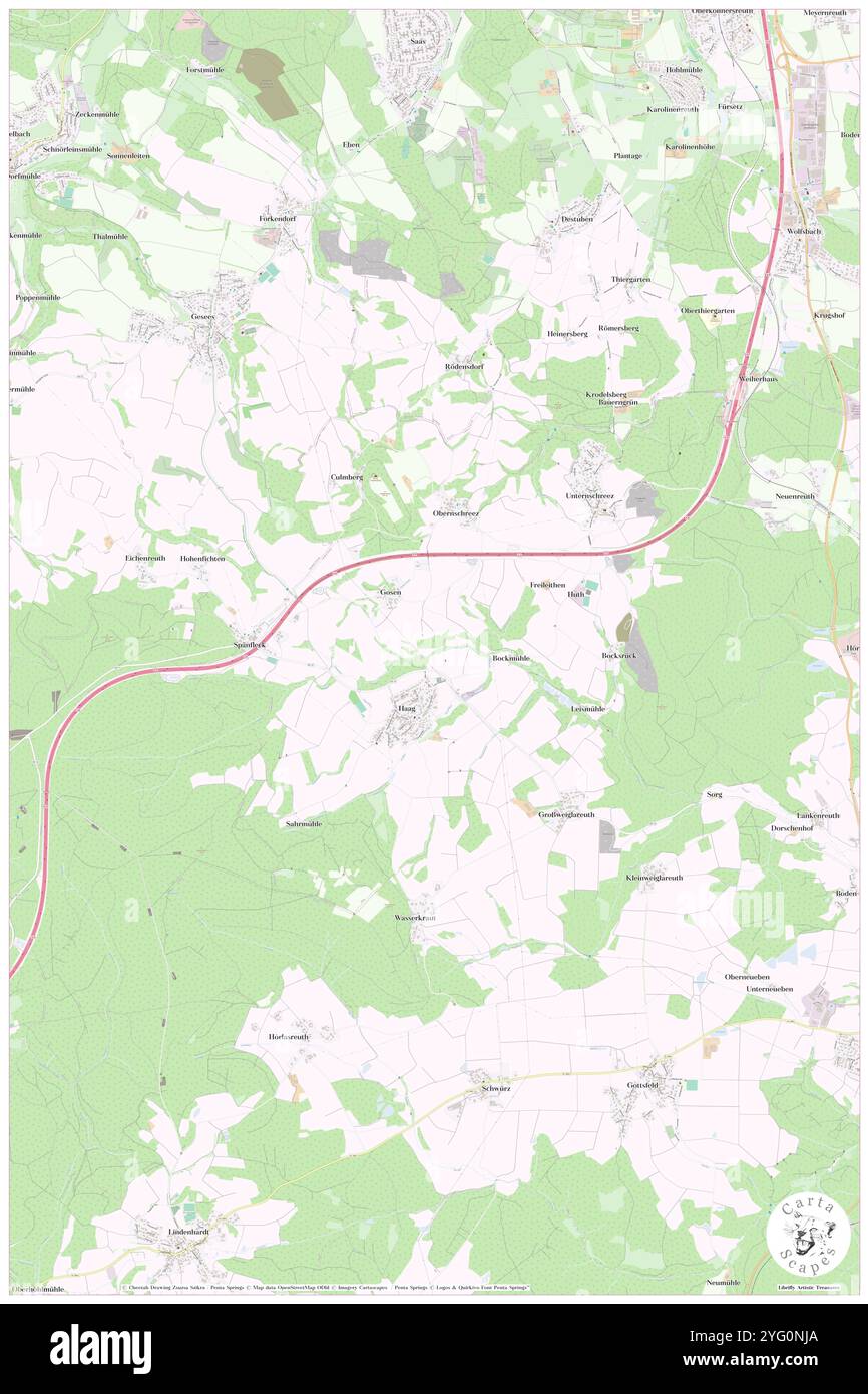 Haag, Regierungsbezirk Unterfranken, DE, Allemagne, Bavière, n 49 45' 1'', N 10 28' 34'', carte, Carthascapes carte publiée en 2024. Explorez Cartascapes, une carte qui révèle la diversité des paysages, des cultures et des écosystèmes de la Terre. Voyage à travers le temps et l'espace, découvrir l'interconnexion du passé, du présent et de l'avenir de notre planète. Banque D'Images