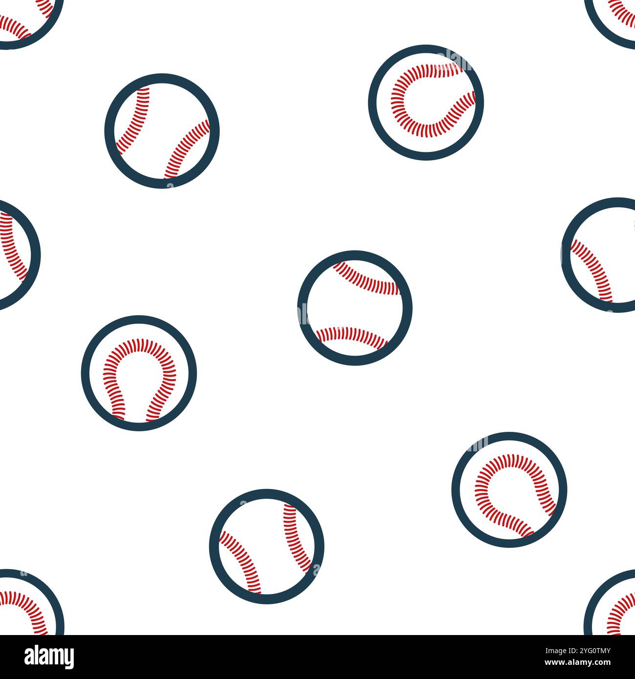 Vecteur de motif sans couture d'icône de baseball Illustration de Vecteur