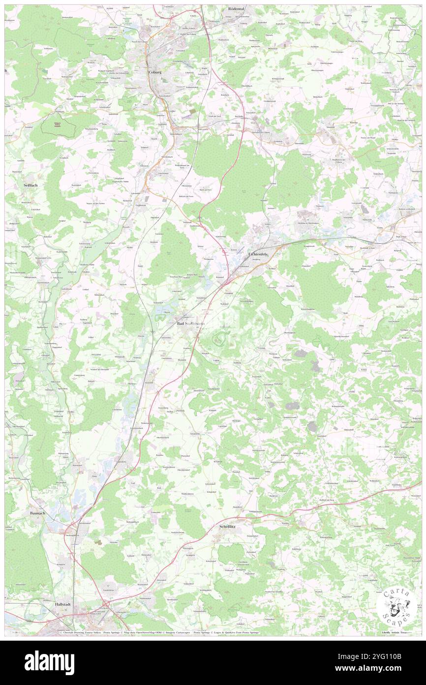 Bad Staffelstein, haute-Franconie, DE, Allemagne, Bavière, n 50 6' 29'', N 10 59' 39'', carte, Cartascapes carte publiée en 2024. Explorez Cartascapes, une carte qui révèle la diversité des paysages, des cultures et des écosystèmes de la Terre. Voyage à travers le temps et l'espace, découvrir l'interconnexion du passé, du présent et de l'avenir de notre planète. Banque D'Images