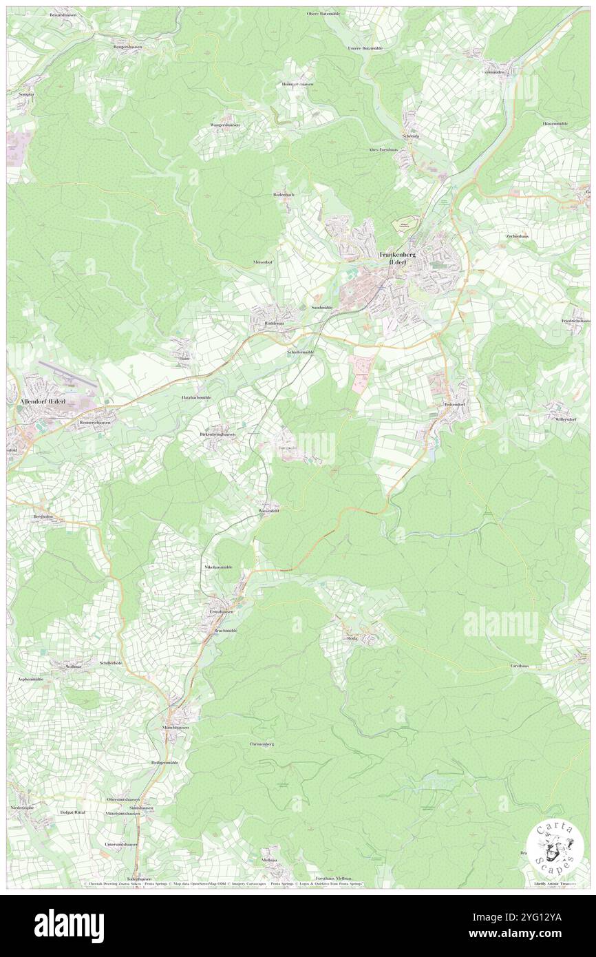 Burgwald, Regierungsbezirk Gießen, DE, Allemagne, Hesse, n 50 37' 9'', N 9 2' 51'', carte, Cartascapes carte publiée en 2024. Explorez Cartascapes, une carte qui révèle la diversité des paysages, des cultures et des écosystèmes de la Terre. Voyage à travers le temps et l'espace, découvrir l'interconnexion du passé, du présent et de l'avenir de notre planète. Banque D'Images