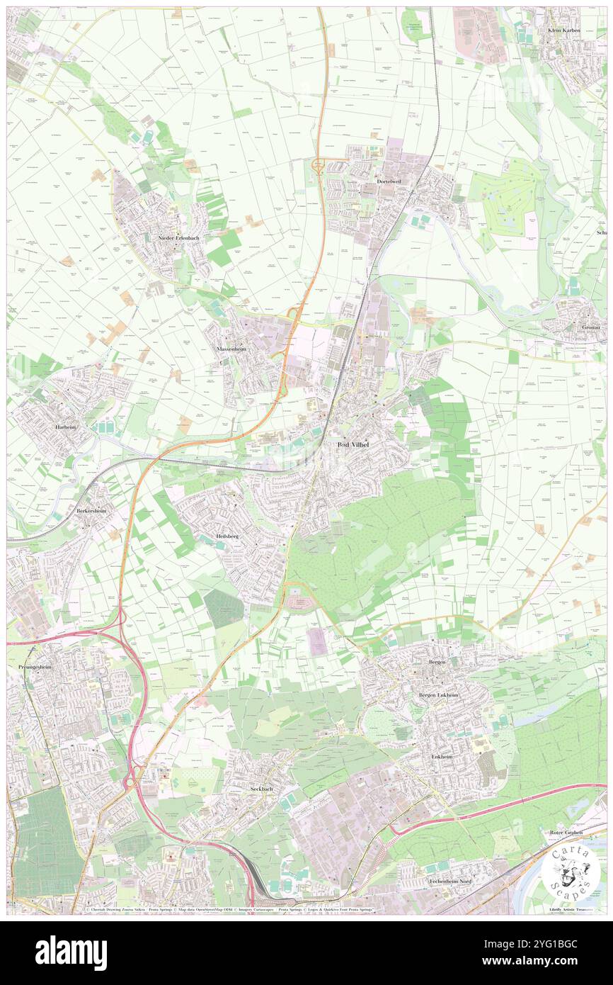 Bad Vilbel Sud, Regierungsbezirk Darmstadt, DE, Allemagne, Hesse, n 50 10' 43'', N 8 44' 0'', carte, Carthascapes carte publiée en 2024. Explorez Cartascapes, une carte qui révèle la diversité des paysages, des cultures et des écosystèmes de la Terre. Voyage à travers le temps et l'espace, découvrir l'interconnexion du passé, du présent et de l'avenir de notre planète. Banque D'Images