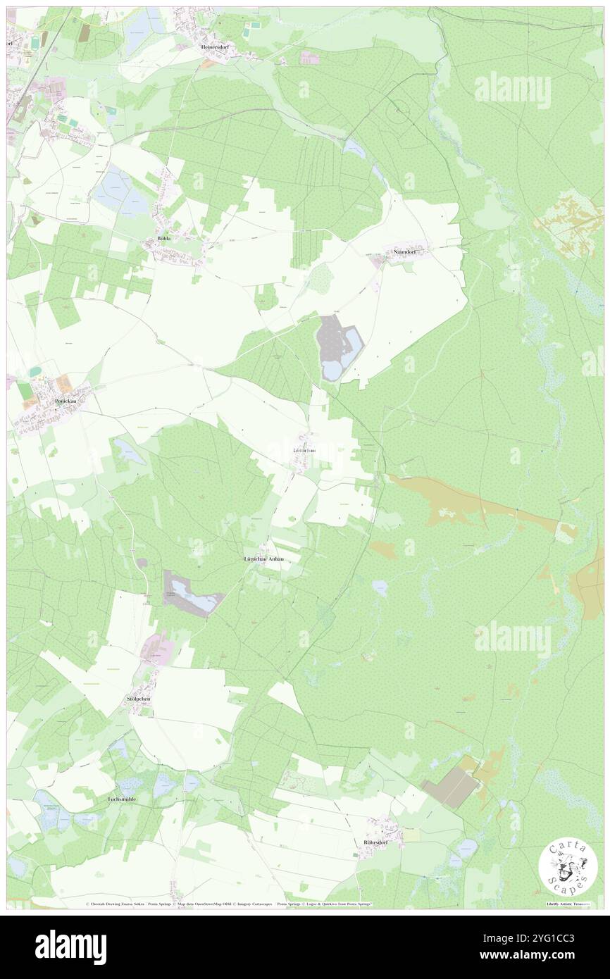 Luettichau, DE, Allemagne, Saxe, N 51 20' 9'', N 13 48' 47'', carte, Carthascapes carte publiée en 2024. Explorez Cartascapes, une carte qui révèle la diversité des paysages, des cultures et des écosystèmes de la Terre. Voyage à travers le temps et l'espace, découvrir l'interconnexion du passé, du présent et de l'avenir de notre planète. Banque D'Images