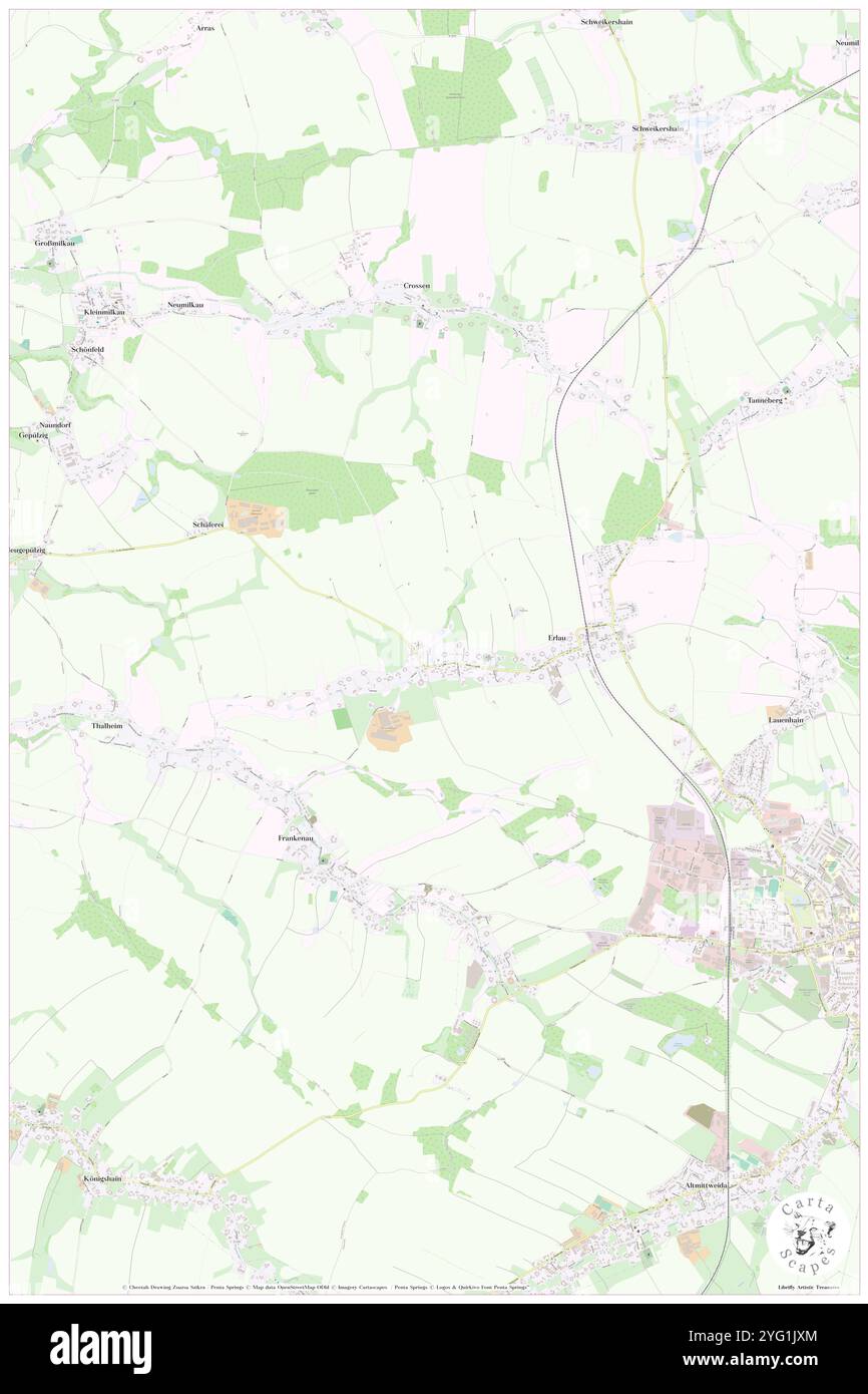 Erlau, DE, Allemagne, Saxe, N 51 0' 33'', N 12 56' 43'', carte, Carthascapes carte publiée en 2024. Explorez Cartascapes, une carte qui révèle la diversité des paysages, des cultures et des écosystèmes de la Terre. Voyage à travers le temps et l'espace, découvrir l'interconnexion du passé, du présent et de l'avenir de notre planète. Banque D'Images