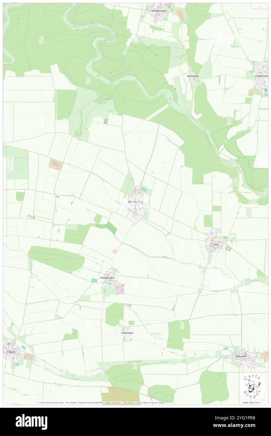 Grossbruechter, DE, Allemagne, Thuringe, N 51 19' 45'', N 10 39' 10'', carte, Carthascapes carte publiée en 2024. Explorez Cartascapes, une carte qui révèle la diversité des paysages, des cultures et des écosystèmes de la Terre. Voyage à travers le temps et l'espace, découvrir l'interconnexion du passé, du présent et de l'avenir de notre planète. Banque D'Images