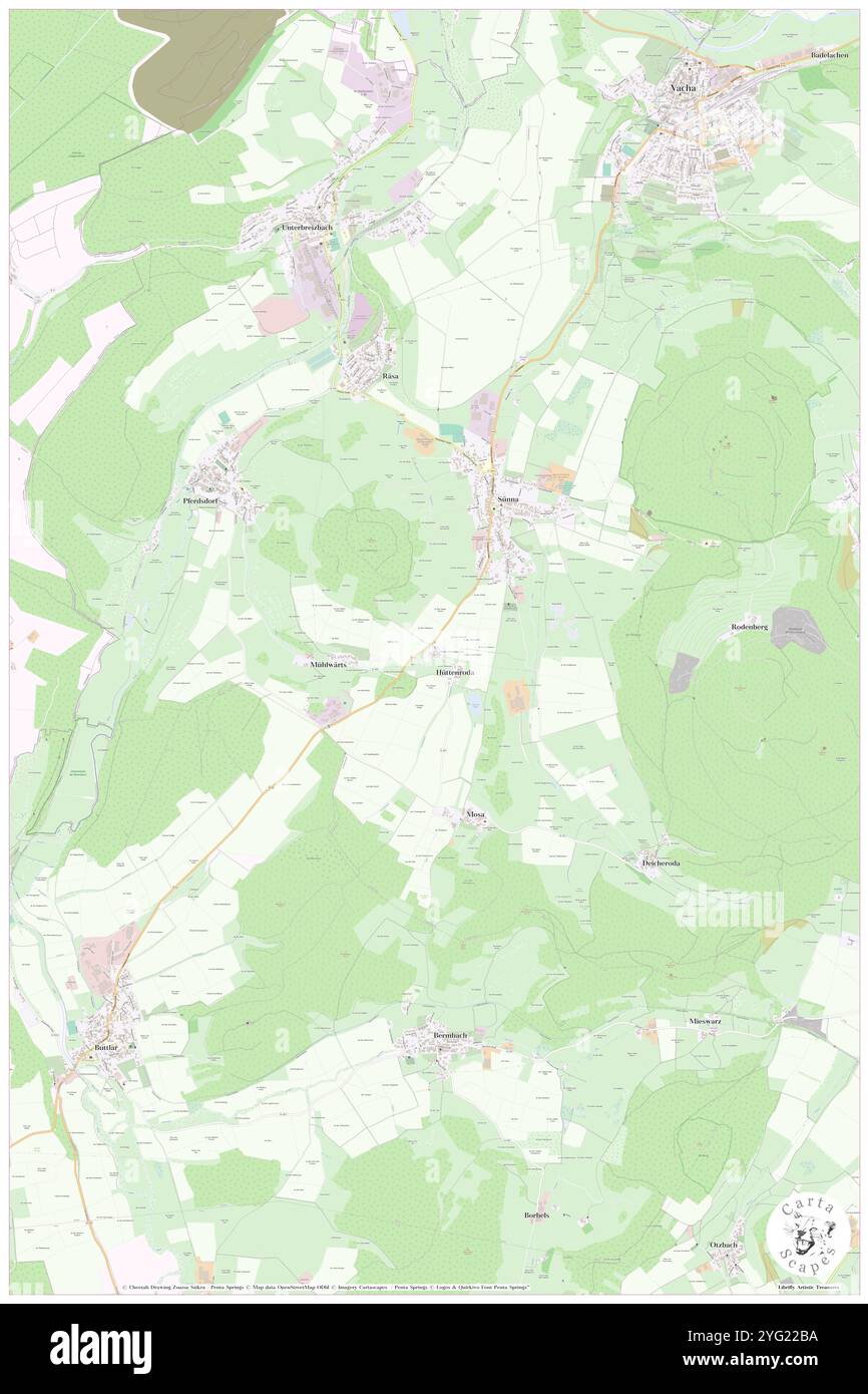 Huettenroda, DE, Allemagne, Thuringe, N 50 47' 6'', N 9 59' 30'', carte, Carthascapes carte publiée en 2024. Explorez Cartascapes, une carte qui révèle la diversité des paysages, des cultures et des écosystèmes de la Terre. Voyage à travers le temps et l'espace, découvrir l'interconnexion du passé, du présent et de l'avenir de notre planète. Banque D'Images