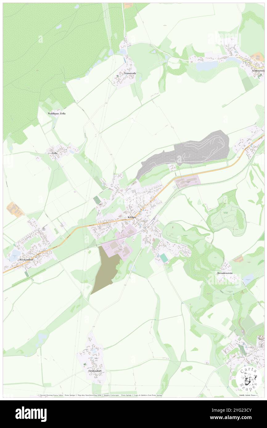 Krolpa, DE, Allemagne, Thuringe, N 50 40' 38'', N 11 32' 18'', carte, Carthascapes carte publiée en 2024. Explorez Cartascapes, une carte qui révèle la diversité des paysages, des cultures et des écosystèmes de la Terre. Voyage à travers le temps et l'espace, découvrir l'interconnexion du passé, du présent et de l'avenir de notre planète. Banque D'Images