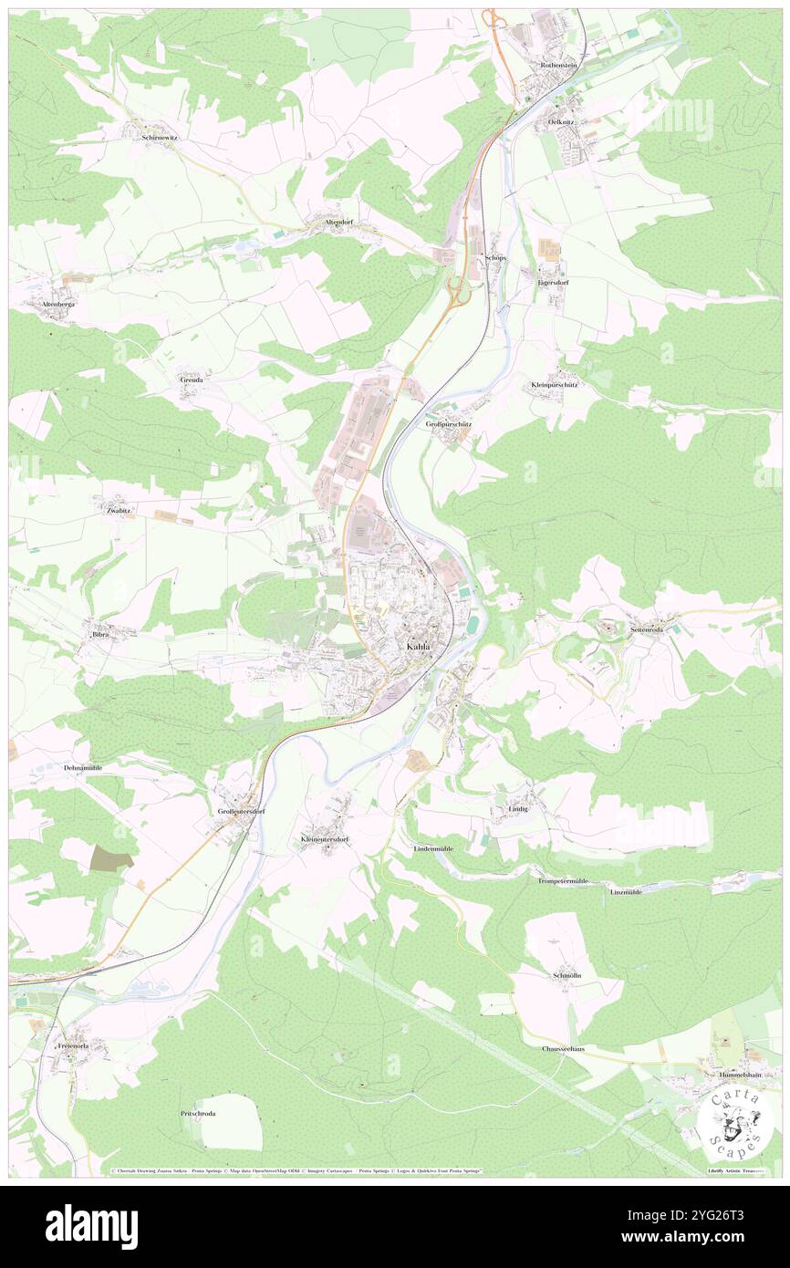 Kahla, DE, Allemagne, Thuringe, N 50 47' 59'', N 11 34' 59'', carte, Carthascapes carte publiée en 2024. Explorez Cartascapes, une carte qui révèle la diversité des paysages, des cultures et des écosystèmes de la Terre. Voyage à travers le temps et l'espace, découvrir l'interconnexion du passé, du présent et de l'avenir de notre planète. Banque D'Images