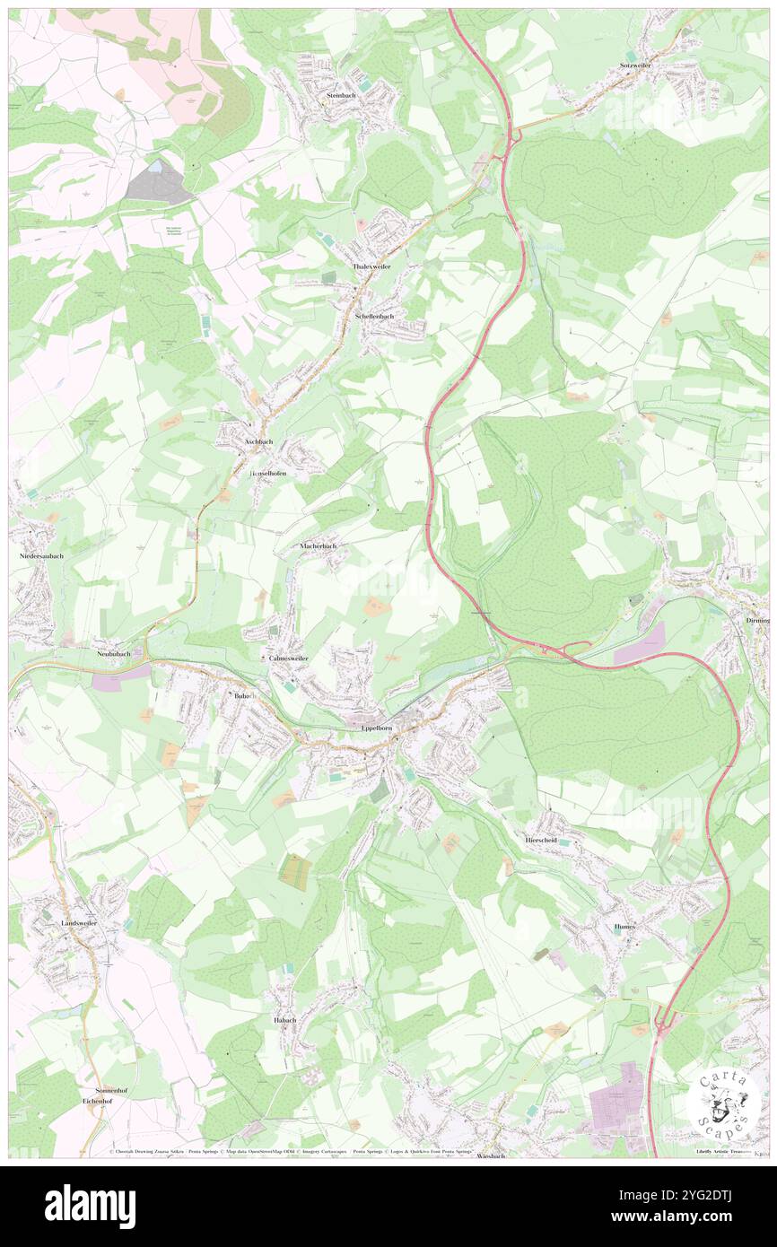 Galgenberg, DE, Allemagne, Sarre, N 49 25' 11'', N 6 57' 57'', carte, Carthascapes carte publiée en 2024. Explorez Cartascapes, une carte qui révèle la diversité des paysages, des cultures et des écosystèmes de la Terre. Voyage à travers le temps et l'espace, découvrir l'interconnexion du passé, du présent et de l'avenir de notre planète. Banque D'Images