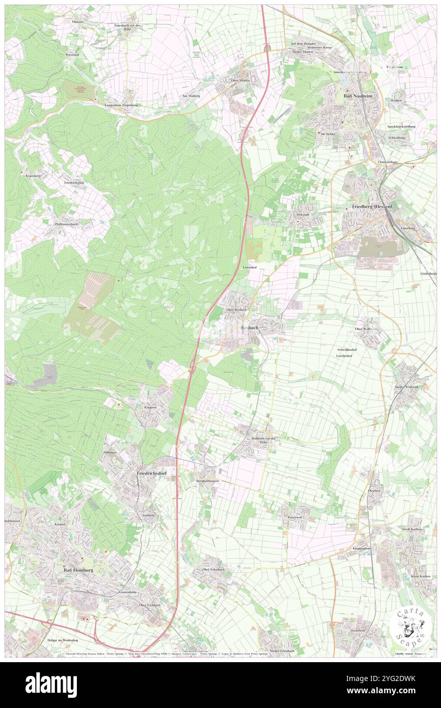 Ober-Rosbach, Regierungsbezirk Darmstadt, DE, Allemagne, Hesse, n 50 18' 16'', N 8 41' 23'', carte, Carthascapes carte publiée en 2024. Explorez Cartascapes, une carte qui révèle la diversité des paysages, des cultures et des écosystèmes de la Terre. Voyage à travers le temps et l'espace, découvrir l'interconnexion du passé, du présent et de l'avenir de notre planète. Banque D'Images