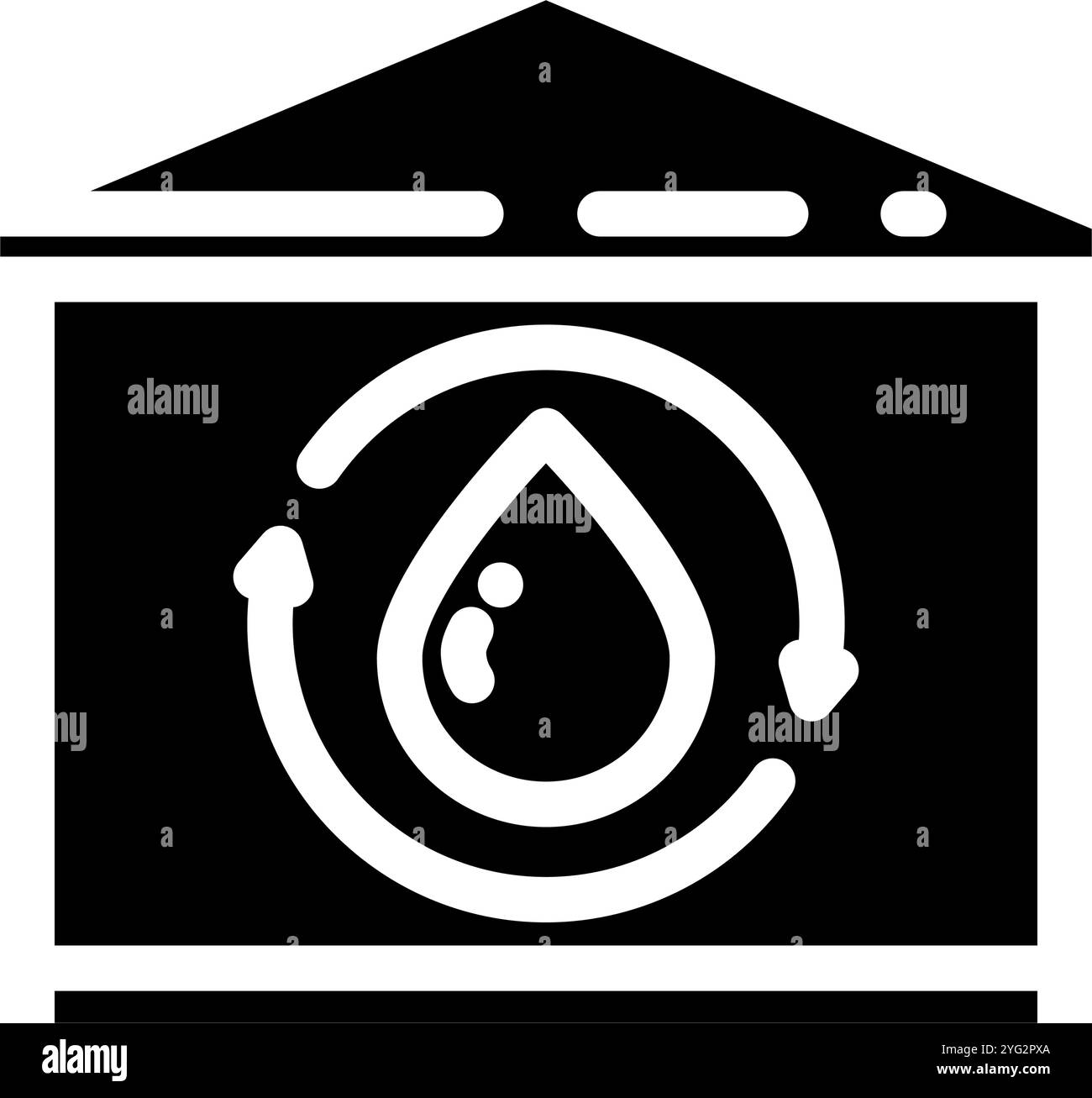 illustration vectorielle d'icône de glyphe d'économie d'eau du système greywater Illustration de Vecteur