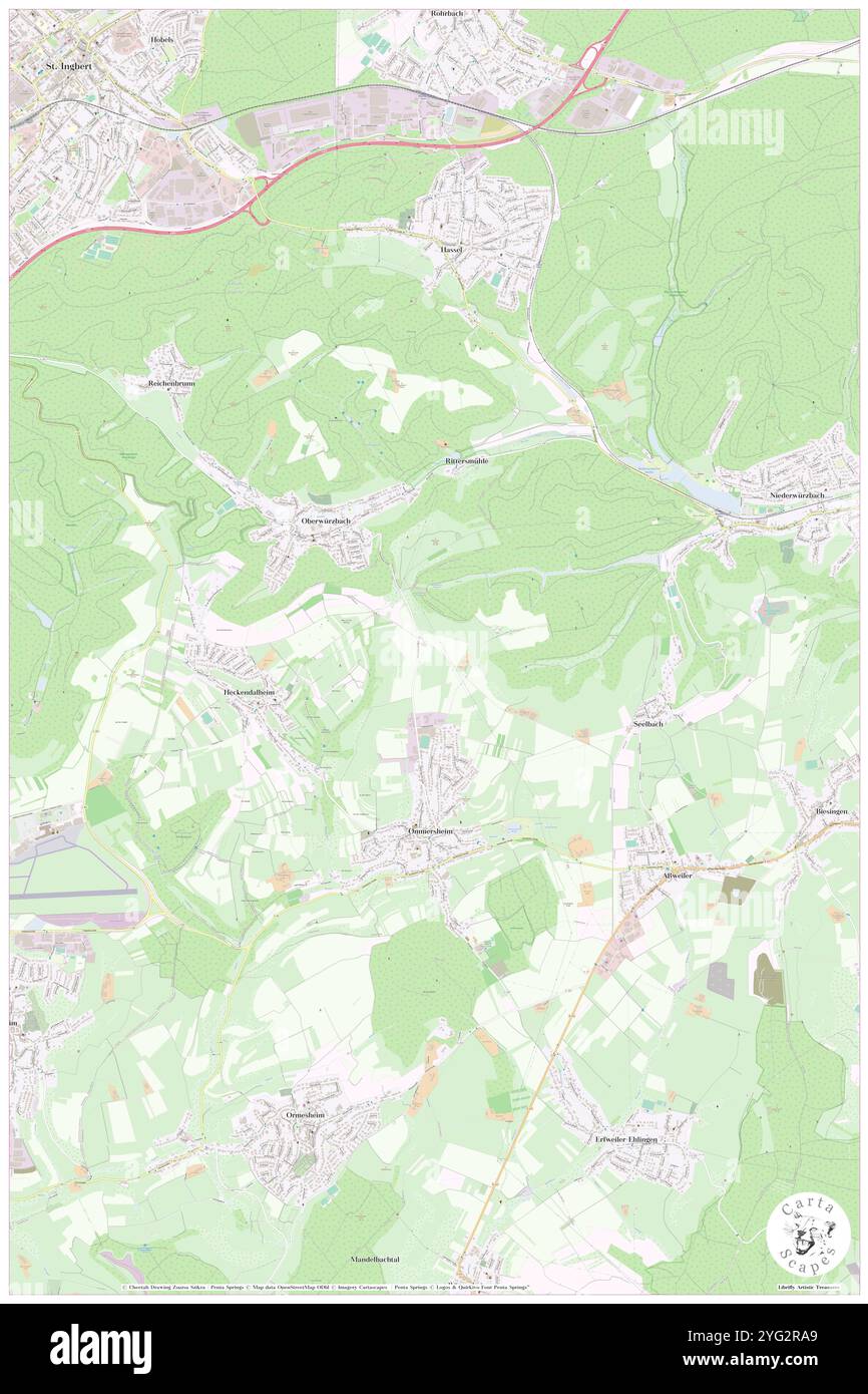 Galgen, DE, Allemagne, Sarre, N 49 14' 0'', N 7 9' 32'', carte, Carthascapes carte publiée en 2024. Explorez Cartascapes, une carte qui révèle la diversité des paysages, des cultures et des écosystèmes de la Terre. Voyage à travers le temps et l'espace, découvrir l'interconnexion du passé, du présent et de l'avenir de notre planète. Banque D'Images